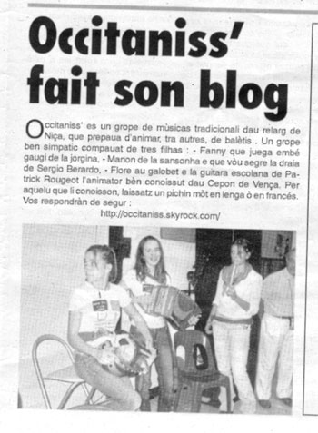 Article Aquò d'Aqui novembre dau 2007