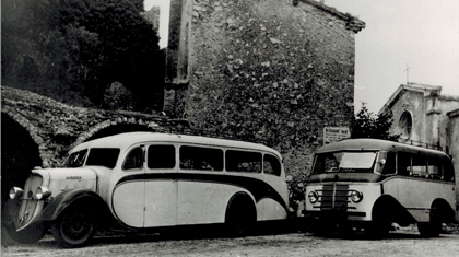 Le car de Ste Agnes vers 1960. Document de la SAHM